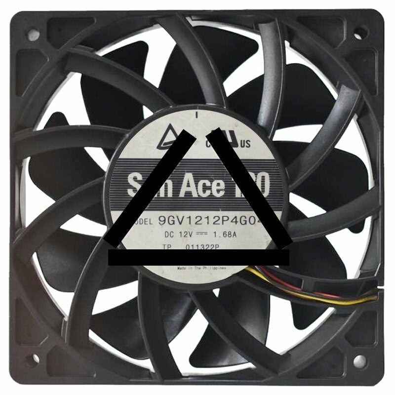 Sanyo Denki 9GV1212P4G04 DC 12V 1.68A 4 Wires 12025 Axial Cooling Fan
