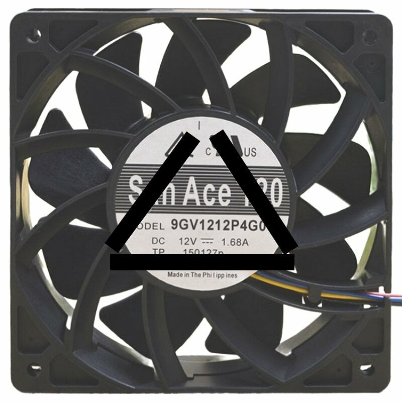 Sanyo Denki 9GV1212P4G061 DC 12V 1.68A 4 Wires PWM Axial Cooling Fan