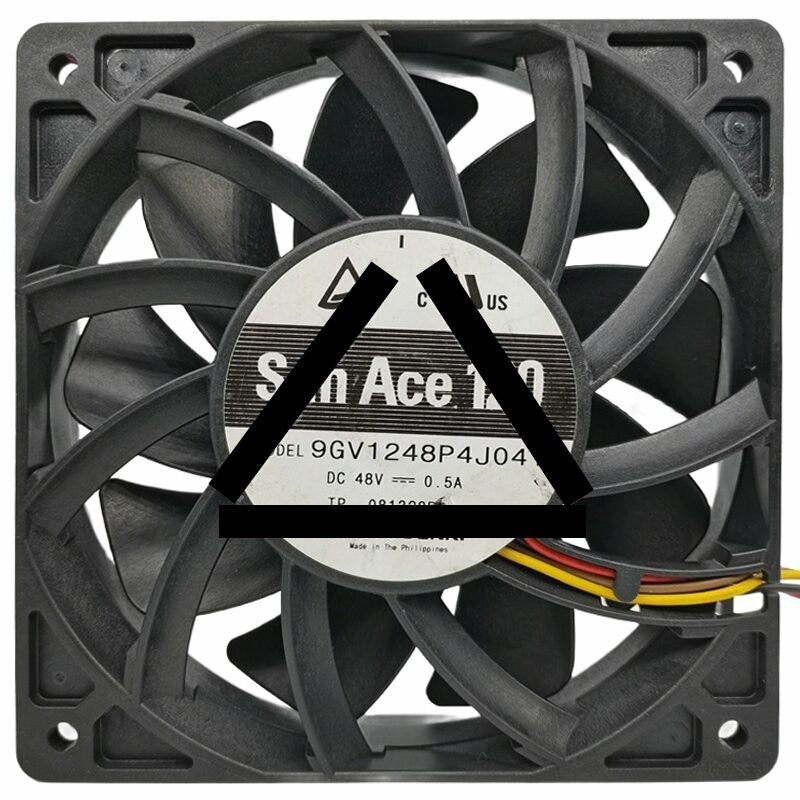 Sanyo Denki 9GV1248P4J041 DC 48V 0.5A 2 / 3 / 4 Wires 12025 Axial Fan