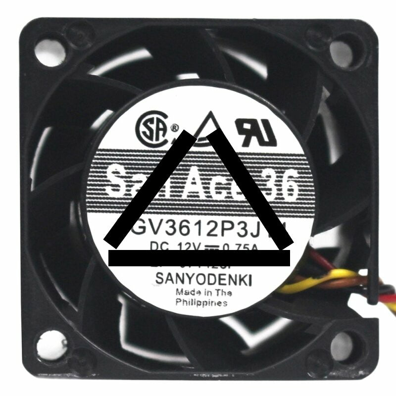 Sanyo Denki 9GV3612P3J14 DC 12V 0.75A 4 Wires PWM Axial Cooling Fan