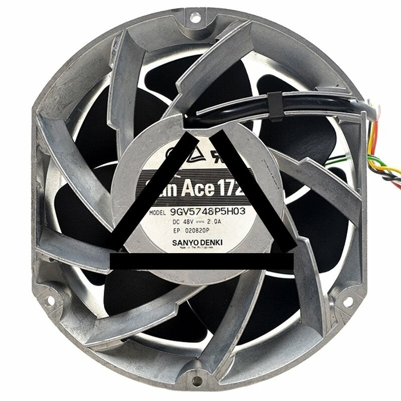 Sanyo Denki 9GV5748P5H03 DC 48V 2.0A 4 Wires PWM Axial Cooling Fan