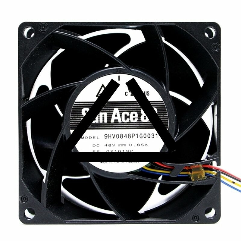 Sanyo Denki 9HV0848P1G0031 DC 48V 0.85A 2 Wires / 3 Wires / 4 Wires Axial Cooling Fan