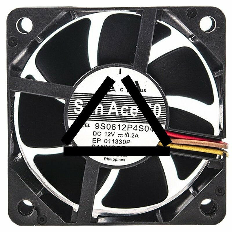 Sanyo Denki 9S0612P4S041 DC 12V 0.2A 2 / 3 / 4 Wires 6025 Axial Fan