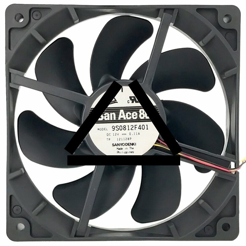 Sanyo Denki 9S0812F401 DC 12V 0.11A 3 Wires 8025 Axial Cooling Fan