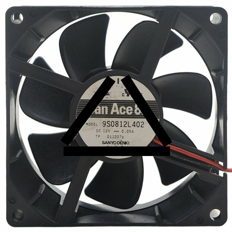 Sanyo Denki 9S0812L402 DC 12V 0.05A 2 Wires Axial Cooling Fan
