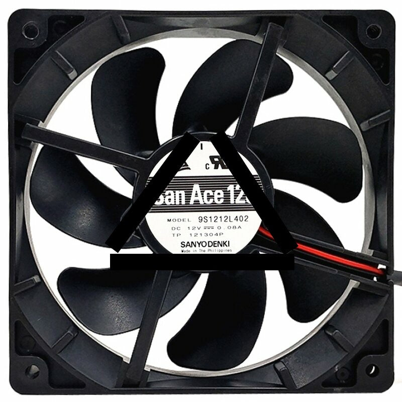 Sanyo Denki 9S1212L402 DC 12V 0.08A 2 Wires 12025 Axial Cooling Fan