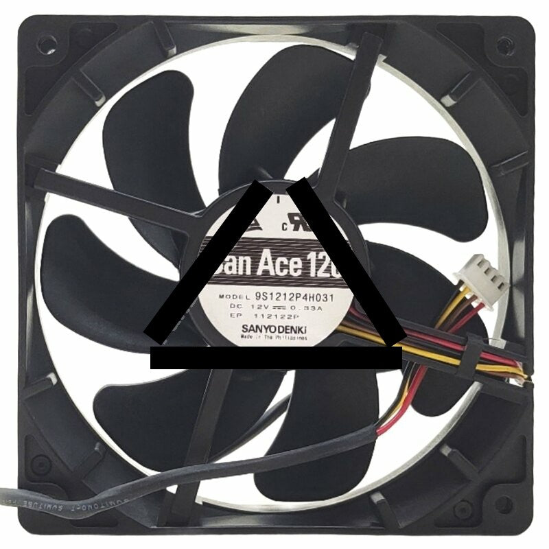 Sanyo Denki 9S1212P4H031 DC 12V 0.33A 4 Wires PWM Axial Cooling Fan