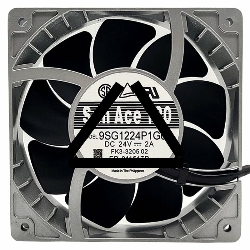 Sanyo Denki 9SG1224P1G06 DC 24V 2A 4 Wires PWM Axial Cooling Fan