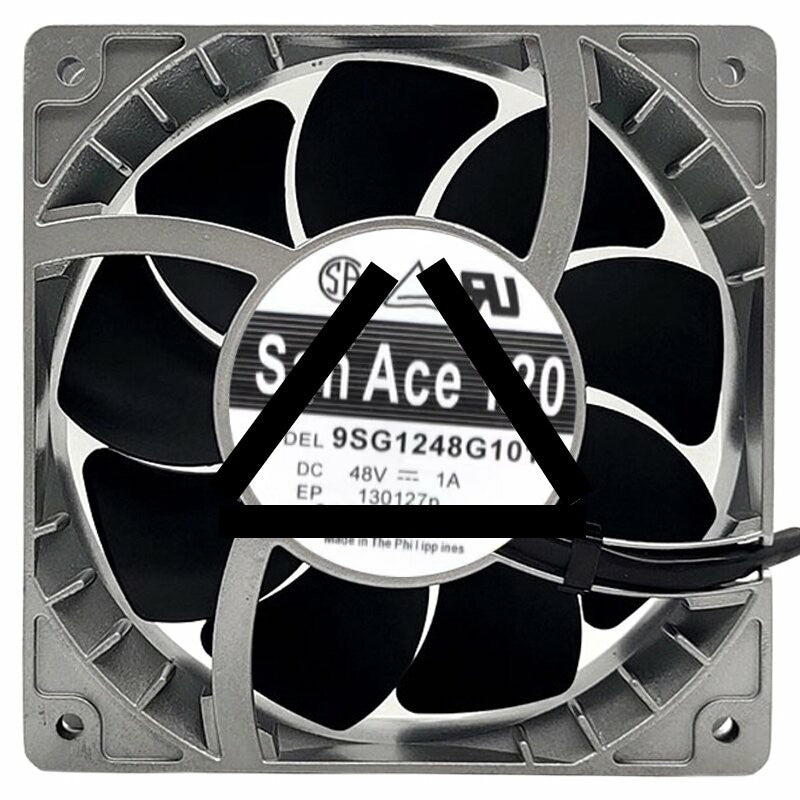 Sanyo Denki 9SG1248G101 DC 48V 1A 4 Wires 12038 Axial Cooling Fan