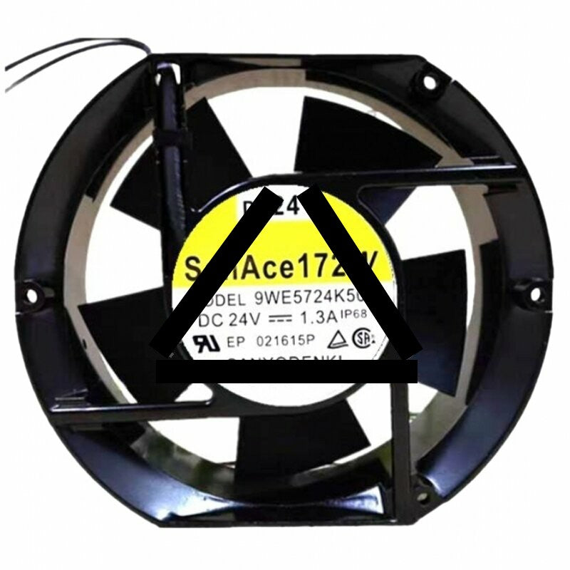 Sanyo Denki 9WE5724K505 DC 24V 1.3A IP68 Waterproof Axial Cooling Fan