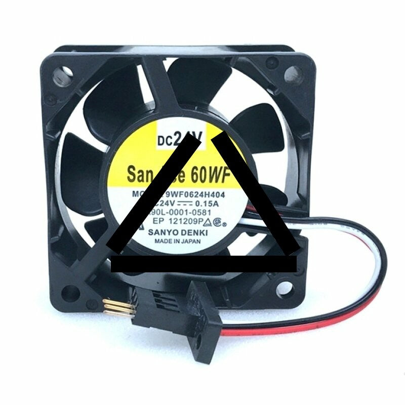 Sanyo Denki 9WF0624H404 A90L-0001-0581 DC 24V 0.15A 3 Wires Axial Cooling Fan