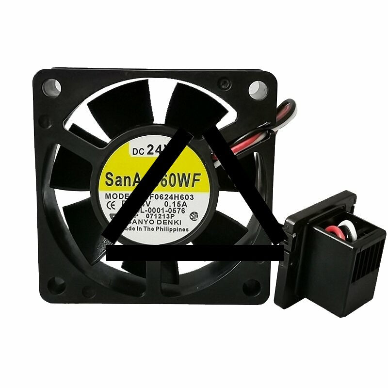 Sanyo Denki 9WF0624H603 A90L-0001-0576 DC 24V 0.15A 3 Wires Axial Cooling Fan