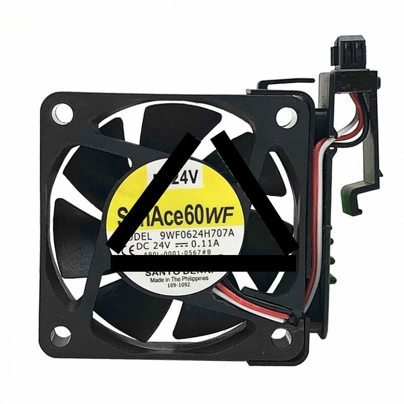 Sanyo Denki 9WF0624H707A A90L-0001-0567#B DC 24V 0.11A 3 Wires Axial Cooling Fan