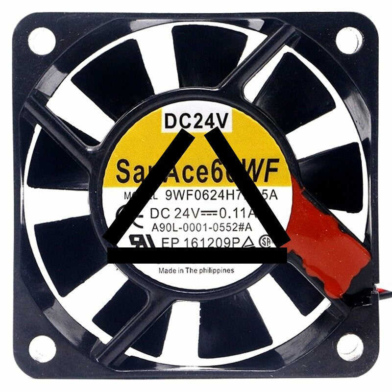 Sanyo Denki 9WF0624H7D05A A90L-0001-0552#A DC 24V 0.11A 3 Wires Axial Cooling Fan