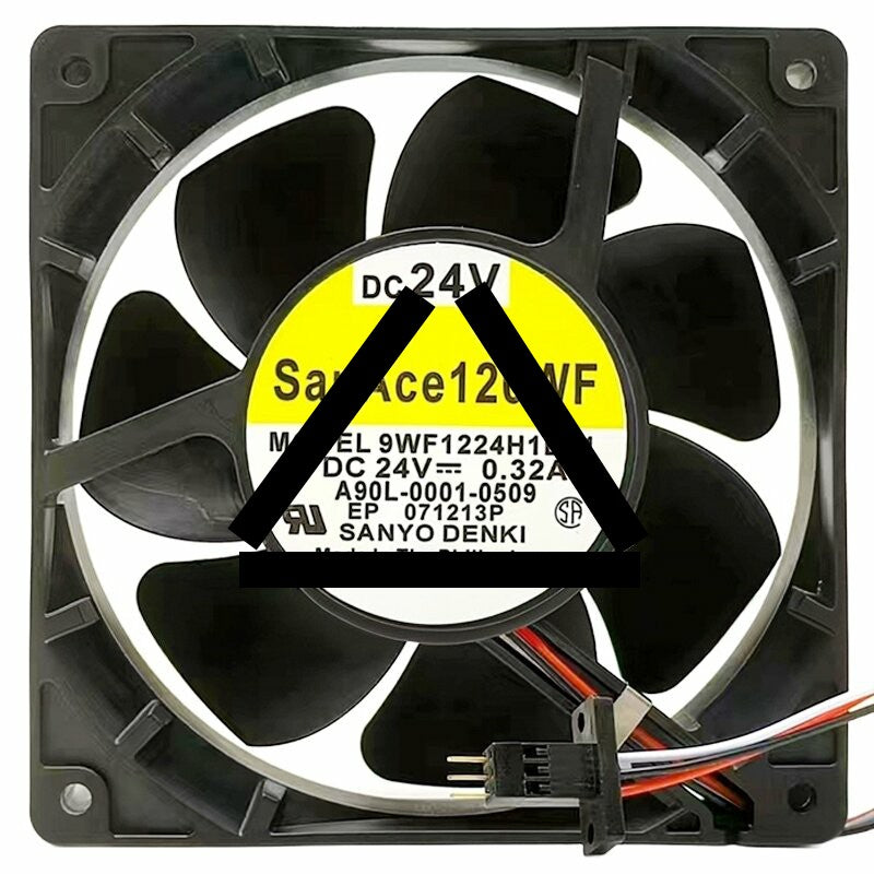 Sanyo Denki 9WF1224H1D01 A90L-0001-0509 DC 24V 0.32A 12038 Axial Fan