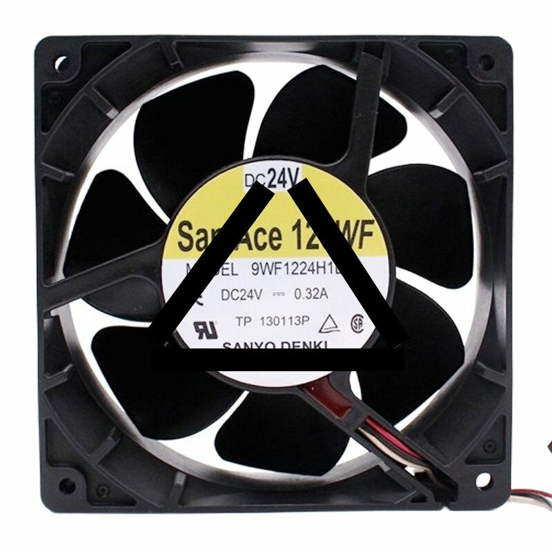 Sanyo Denki 9WF1224H1D03 A90L-0001-0509 DC 24V 0.32A 12038 Axial Cooling Fan