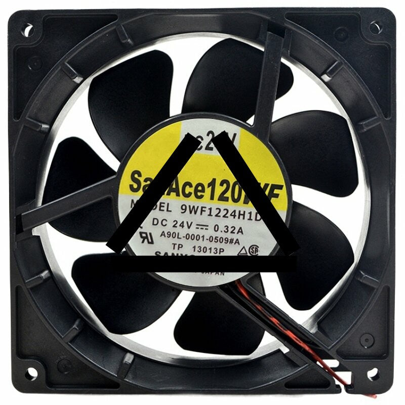 Sanyo Denki 9WF1224H1D04 A90L-0001-0509#A DC 24V 0.32A Axial Cooling Fan