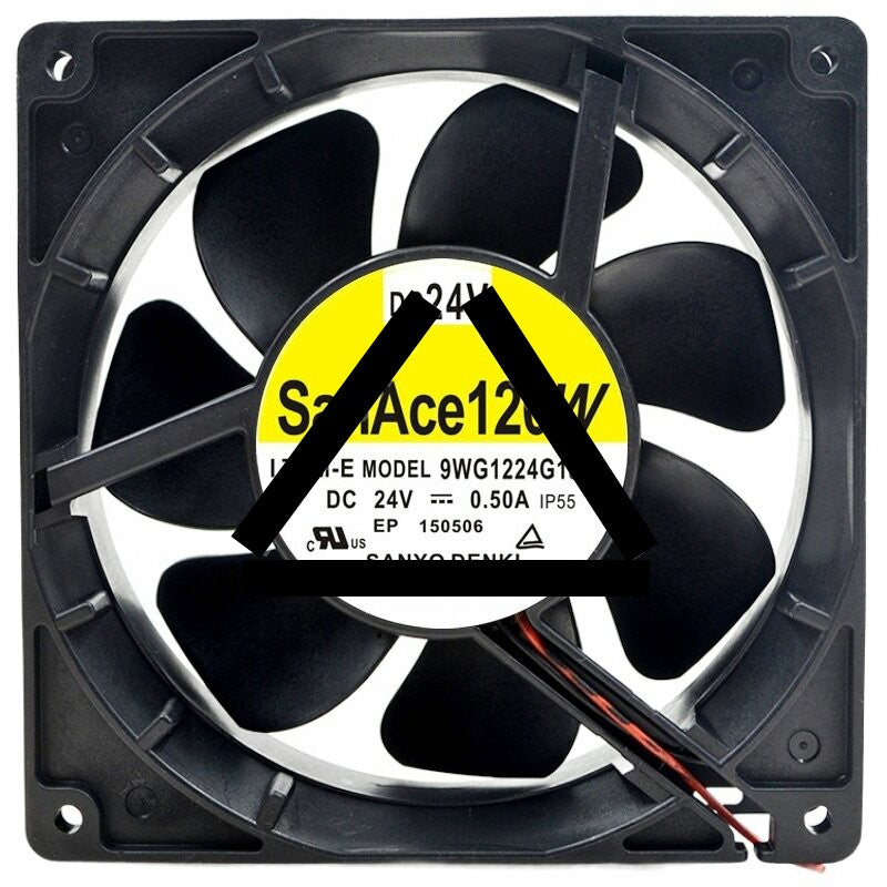 Sanyo Denki 9WG1224G1J03 DC 24V 0.50A 12038 IP55 Waterproof Axial Fan