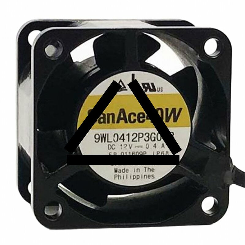Sanyo Denki 9WL0412P3G003 DC 12V 0.4A 4028 Axial IP68 Waterproof Cooling Fan