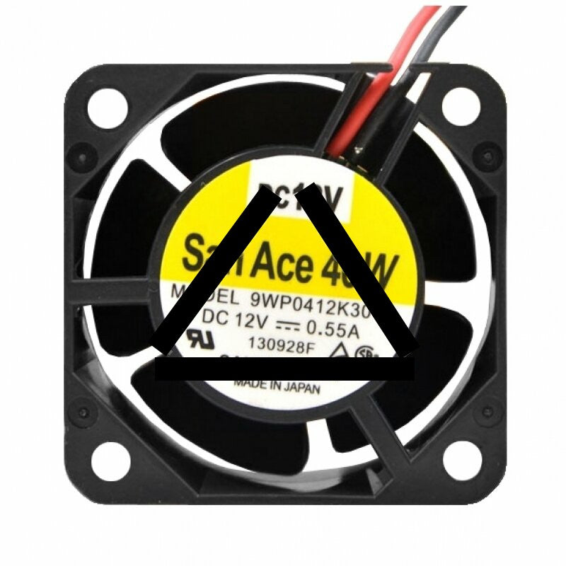 Sanyo Denki 9WP0412K3013 DC 12V 0.55A 2 Wires Axial Cooling Fan
