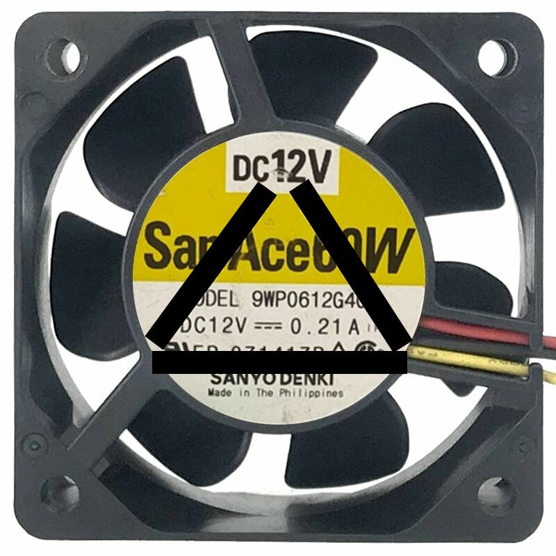 Sanyo Denki 9WP0612G401 DC 12V 0.21A 3 Wires Axial Cooling Fan