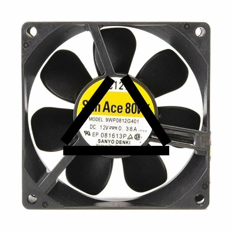 Sanyo Denki 9WP0812G401 DC 12V 0.38A 3 Wires Axial WaterproofW Cooling Fan
