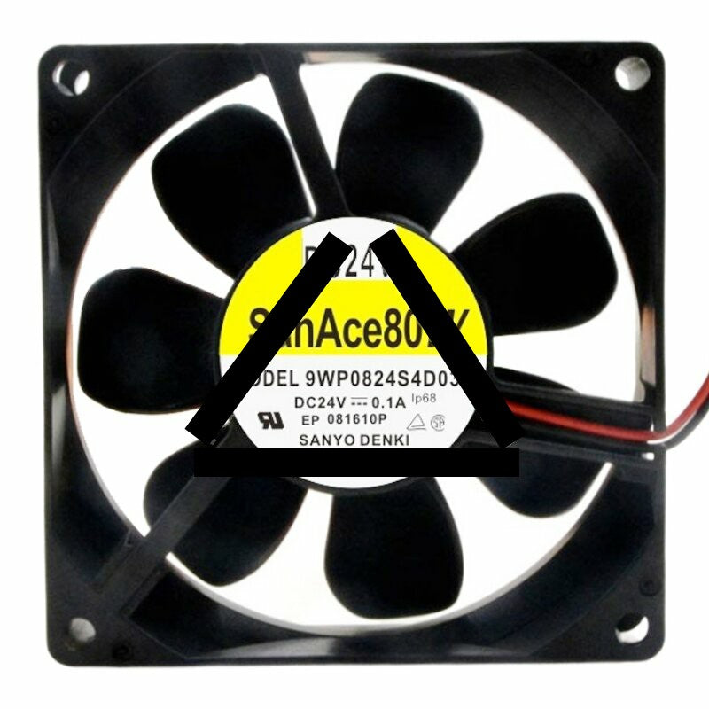 Sanyo Denki 9WP0824S4D03 DC 24V 0.1A 8025 Axial IP68 Waterproof Cooling Fan