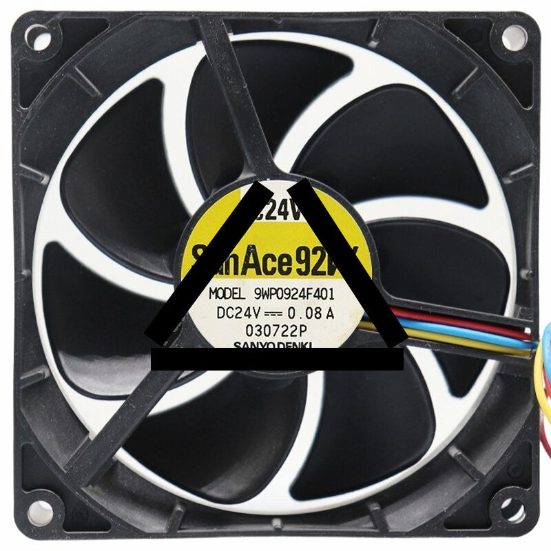 Sanyo Denki 9WP0924F401 DC 24V 0.08A 3 Wires 9225 Axial Cooling Fan