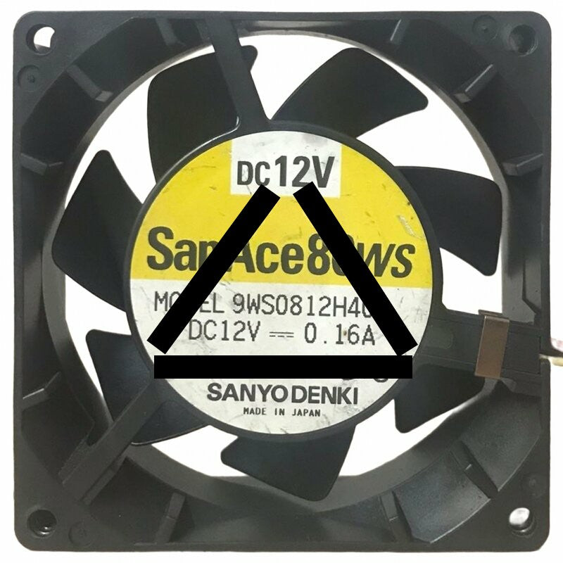 Sanyo Denki 9WS0812H401 DC 12V 0.16A Waterproof Axial Cooling Fan