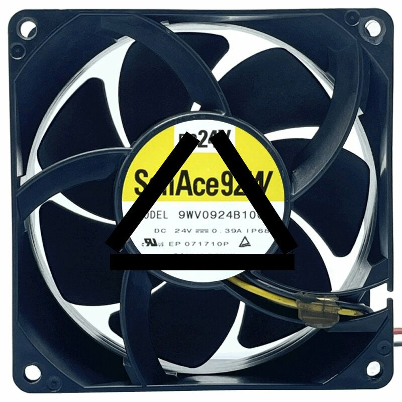 Sanyo Denki 9WV0924B1001 DC 24V 0.39A 3 Wires IP68 Waterproof Axial Fan