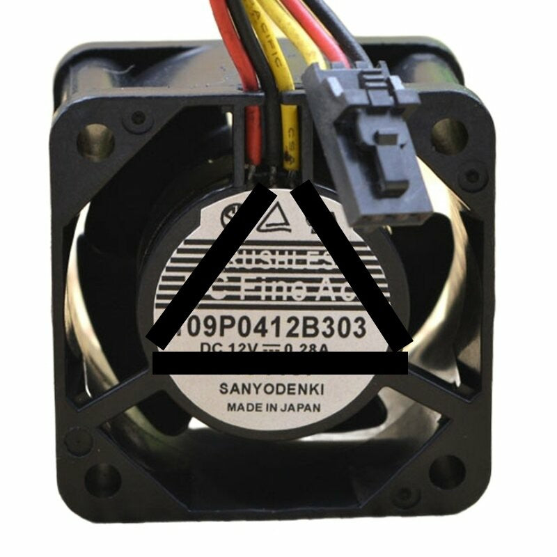 Sanyo Denki DC Fine Ace 109P0412B303 DC 12V 0.28A 2 Wires / 3 Wires Axial Cooling Fan