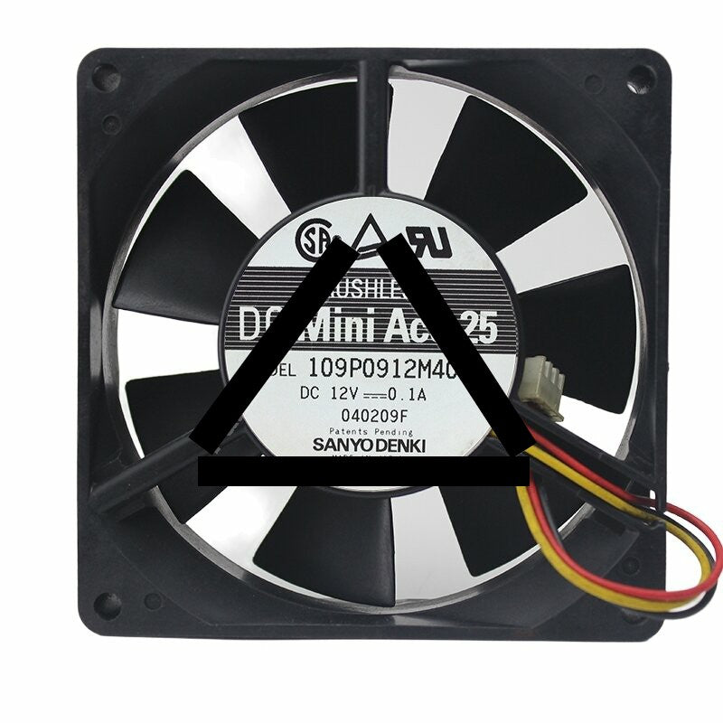 Sanyo Denki DC Mini Ace 25 109P0912M401 DC 12V 0.1A 9025 Axial Brushless Cooling Fan