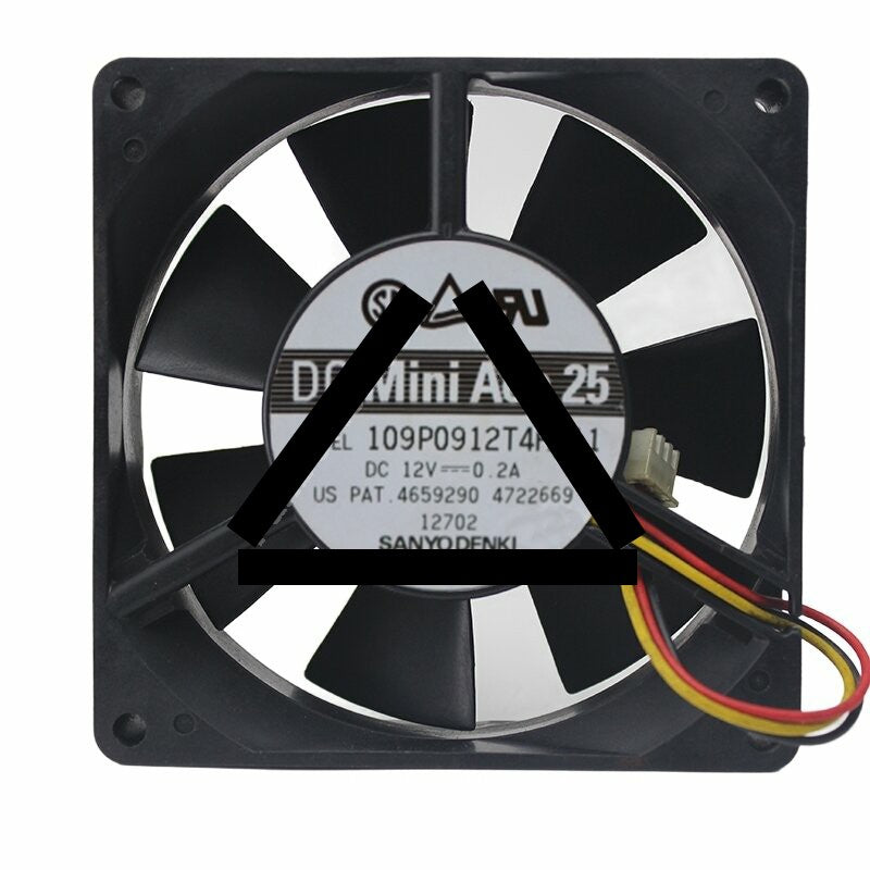 Sanyo Denki DC Mini Ace 25 109P0912T4H111 DC 12V 0.2A 9025 Axial Cooling Fan