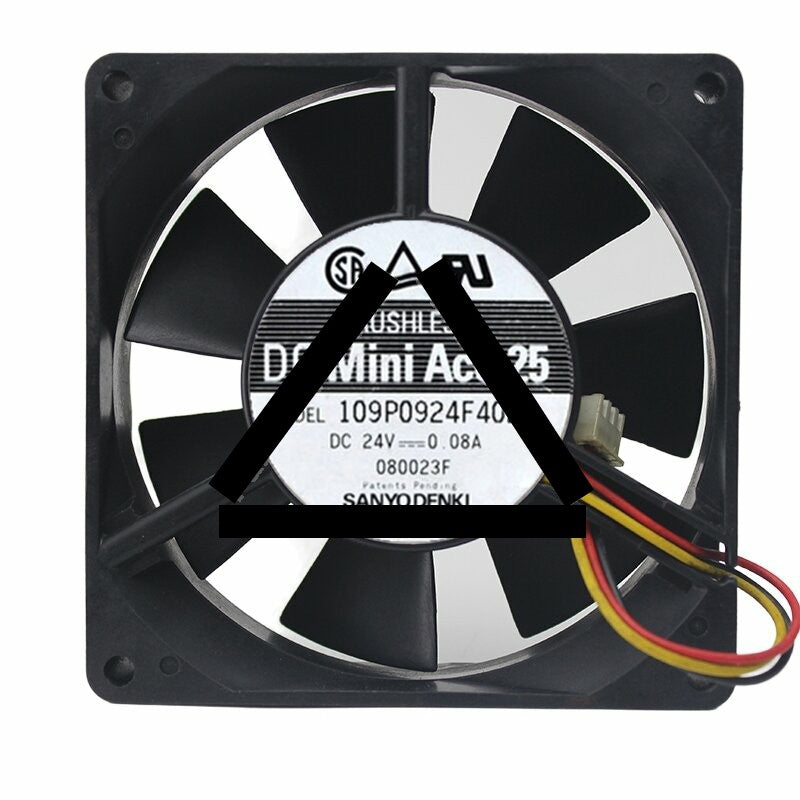Sanyo Denki DC Mini Ace 25 109P0924F402 DC 24V 0.08A 9025 Axial Brushless Cooling Fan