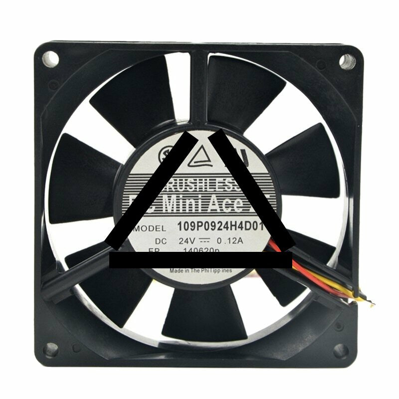 Sanyo Denki DC Mini Ace 25 109P0924H4D01 DC 24V 0.12A 9025 Axial Brushless Cooling Fan