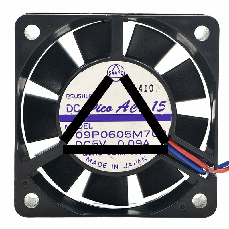 Sanyo Denki DC Pico Ace 15 109P0605M702 DC 5V 0.09A 6015 Axial Brushless Cooling Fan