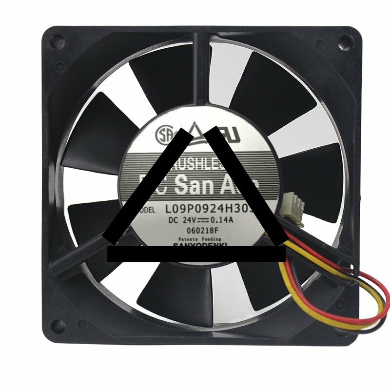 Sanyo Denki L09P0924H305 DC 24V 0.14A 9025 Axial Brushless Cooling Fan