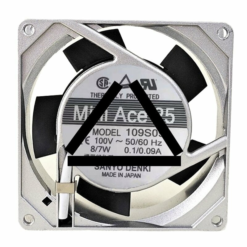 Sanyo Denki Mini Ace 25 109S091 AC 100V 0.1A/0.09A 8/7W 9025 Axial Cooling Fan