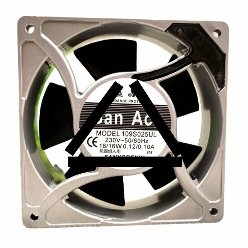 Sanyo Denki San Ace 109S025UL AC 230V 0.12/0.10A 18/16W Axial Cooling Fan