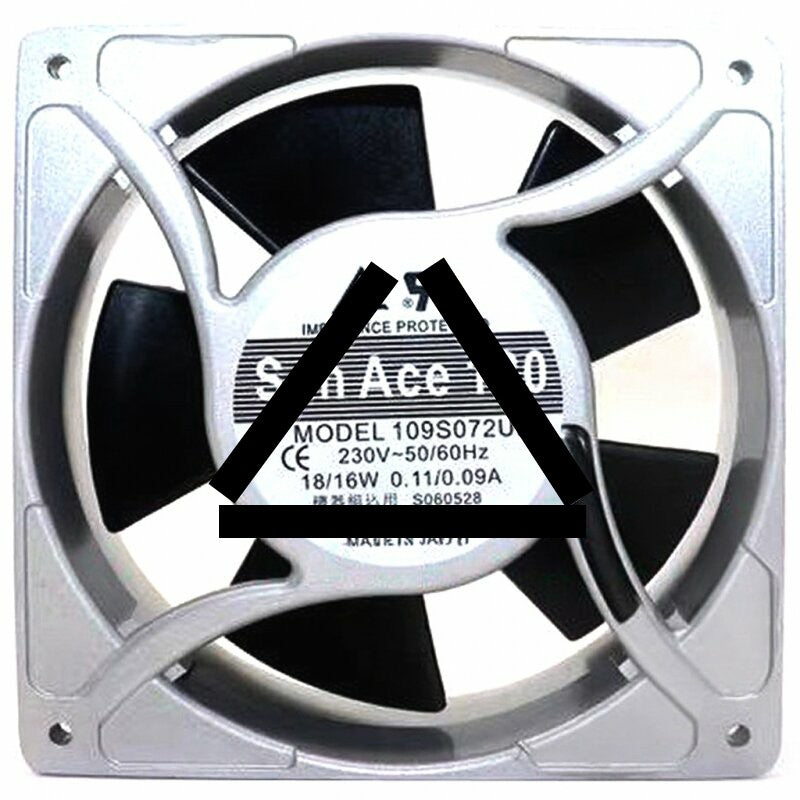 Sanyo Denki San Ace 109S072UL AC 230V 0.11A / 0.09A 2 Wires / 3 Wires Axial Cooling Fan