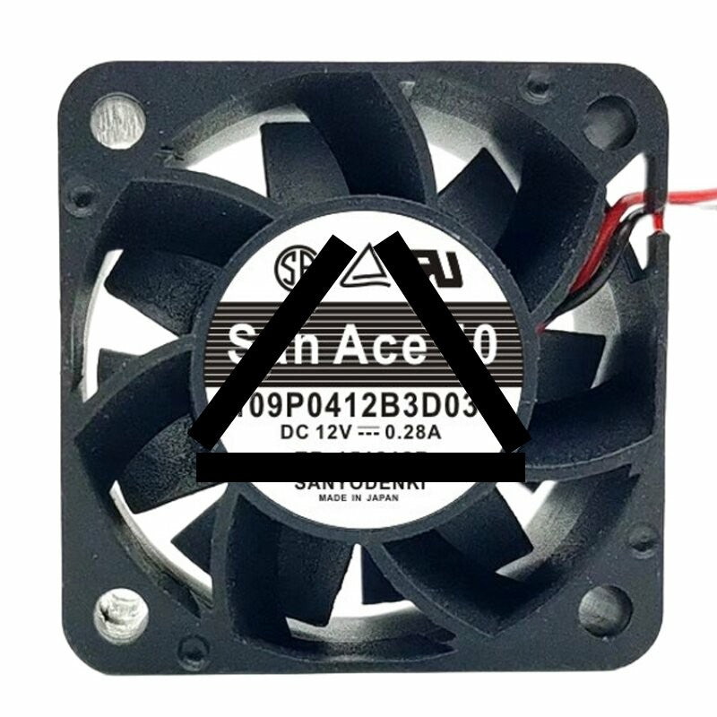 Sanyo Denki San Ace 40 109P0412B3D033 DC 12V 0.28A 2 Wires / 3 Wires Axial Cooling Fan