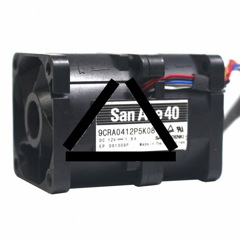Sanyo Denki San Ace 40 9CRA0412P5K08 AC 12V 1.8A 4056 Axial Cooling Fan