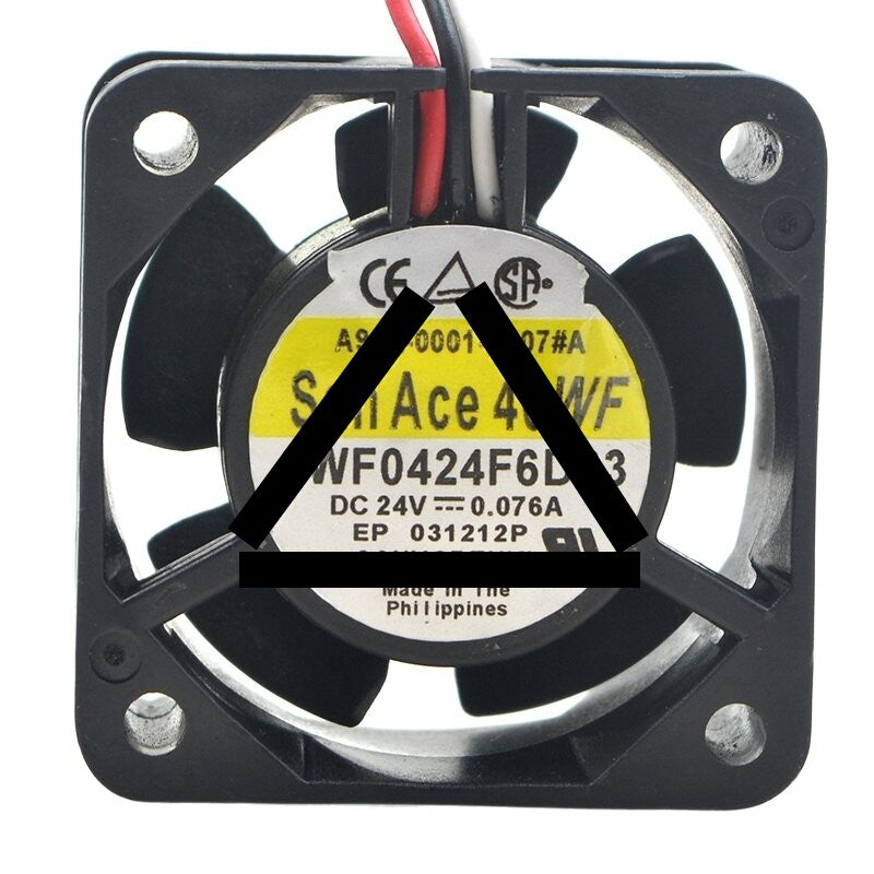Sanyo Denki San Ace 40WF 9WF0424F6D03 A90L-0001-0507#A DC 24V 0.076A 3 Wires Axial Cooling Fan