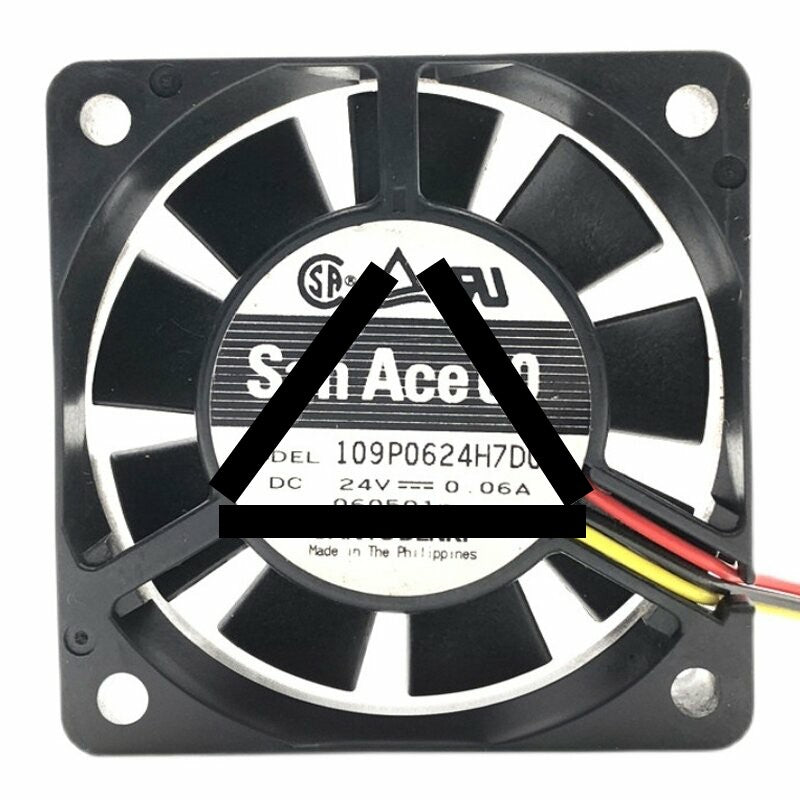 Sanyo Denki San Ace 60 109P0624H7D07 DC 24V 0.06A 6015 Axial Cooling Fan