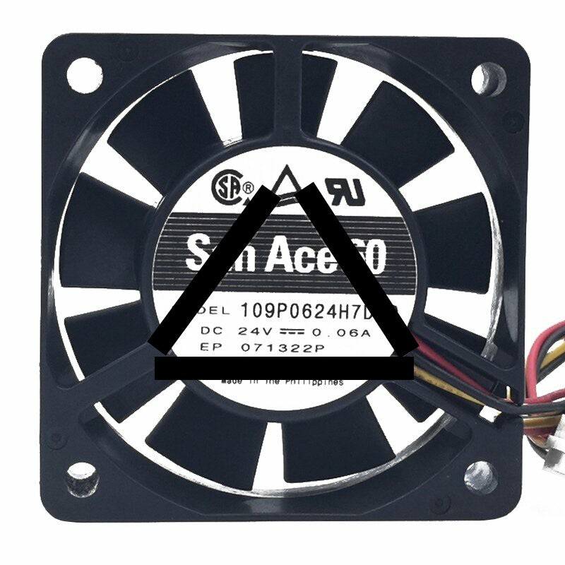 Sanyo Denki San Ace 60 109P0624H7D19 DC 24V 0.06A 6015 Axial Cooling Fan