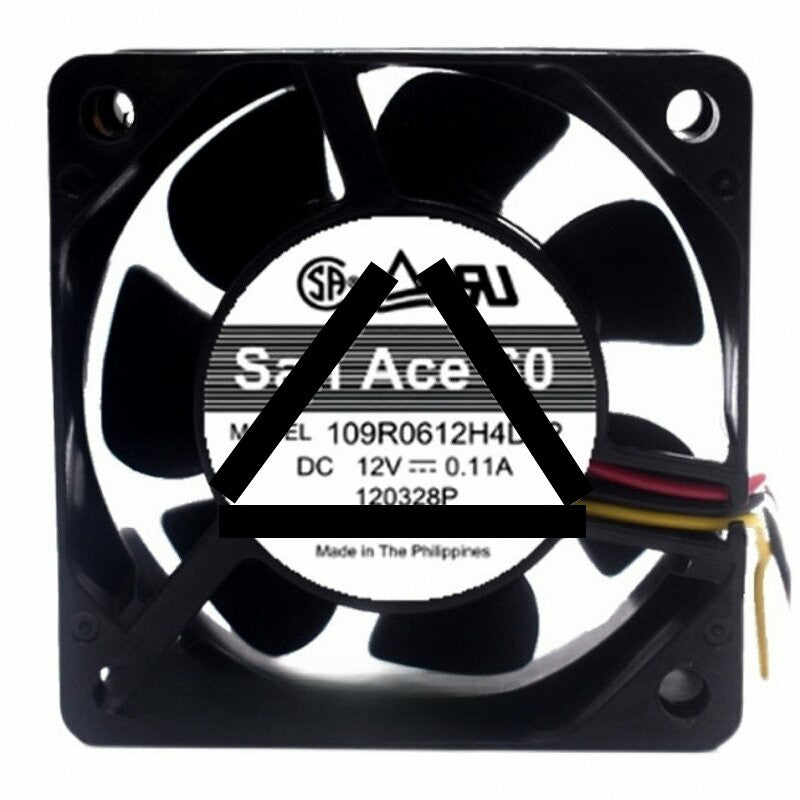 Sanyo Denki San Ace 60 109R0612H4D22 DC 12V 0.11A 2 Wires / 3 Wires Axial Cooling Fan