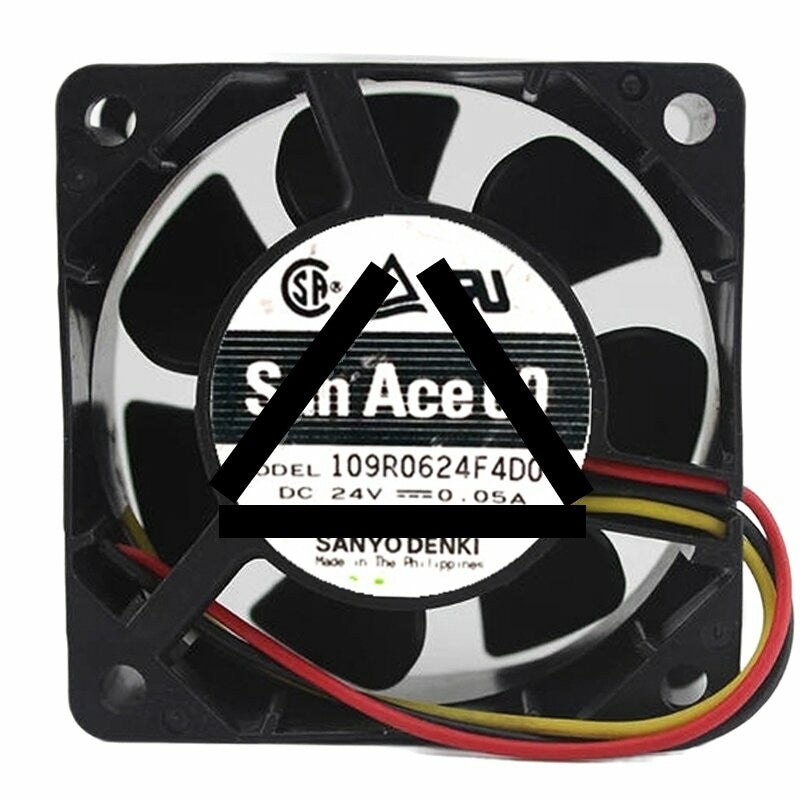 Sanyo Denki San Ace 60 109R0624F4D04 DC 24V 0.05A 6025 Axial Cooling Fan