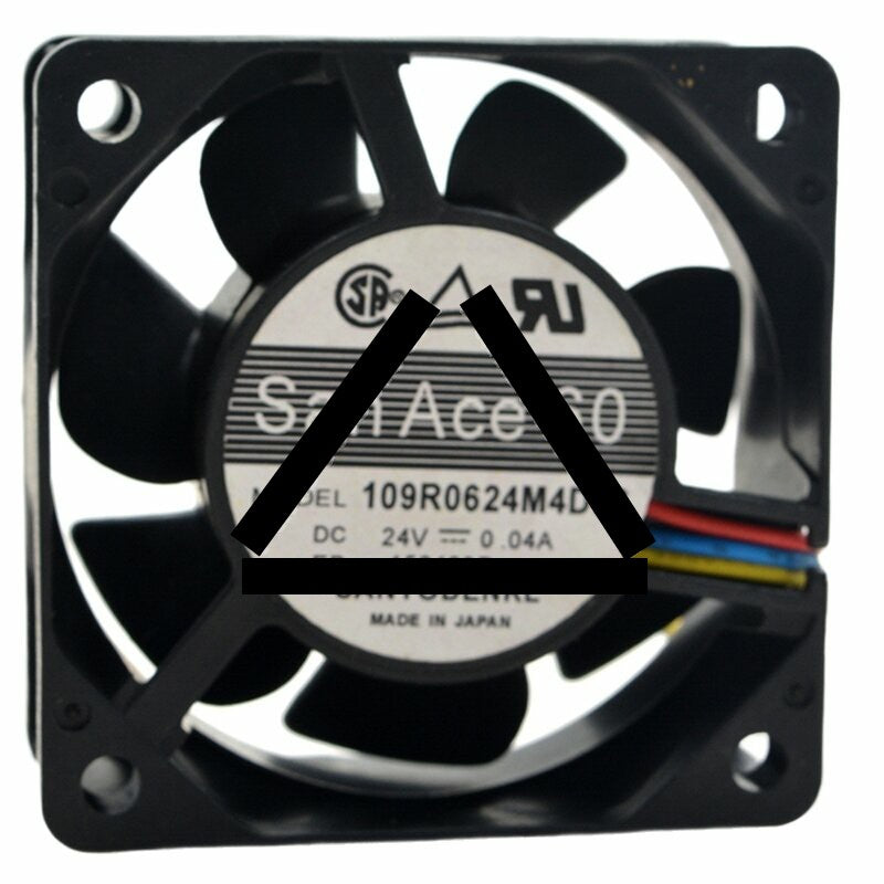 Sanyo Denki San Ace 60 109R0624M4D06 DC 24V 0.04A 6025 Axial Cooling Fan