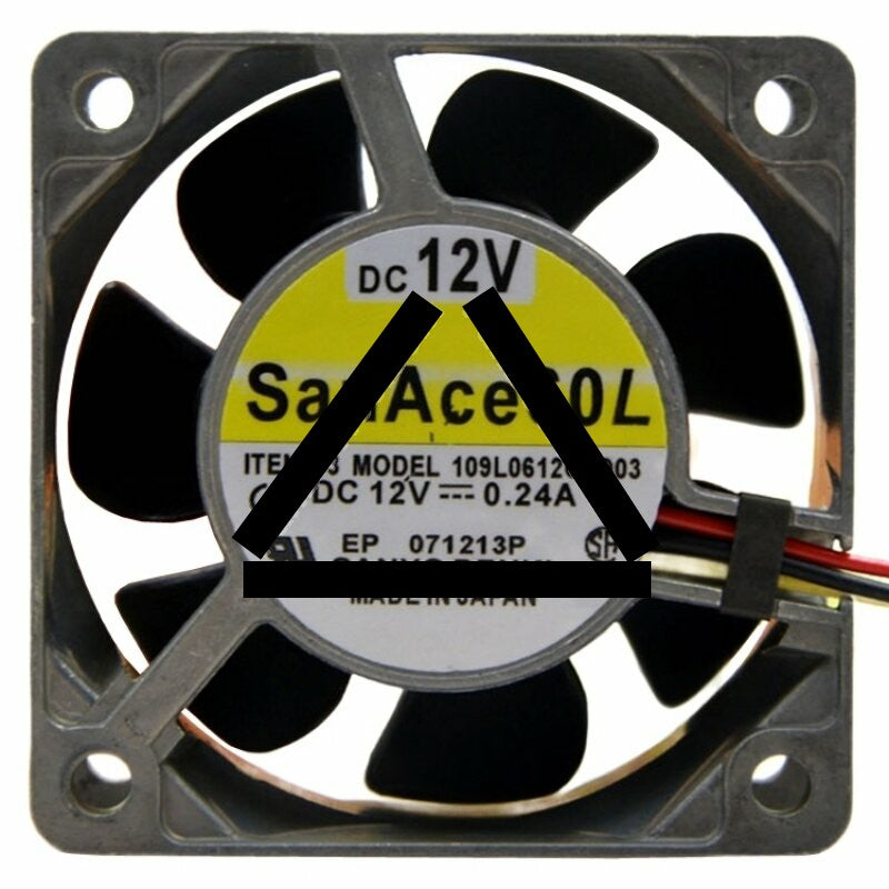 Sanyo Denki San Ace 60L 109L0612G4D03 DC 12V 0.24A 2 Wires / 3 Wires Axial Cooling Fan