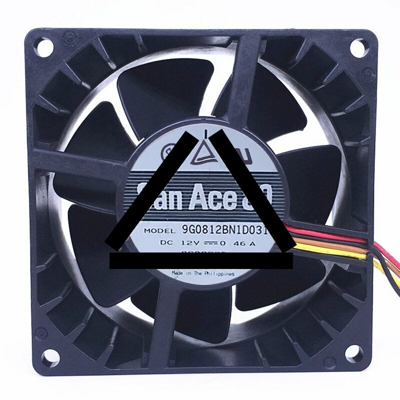 Sanyo Denki San Ace 80 9G0812BN1D031 DC 12V 0.46A 8038 Axial Cooling Fan